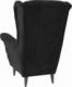 vidaXL vidaXL Fotel uszak z podnóżkiem, czarny, tapicerowany aksamitem 6