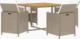 vidaXL vidaXL 5-cz. zestaw mebli ogrodowych z poduszkami, polirattan, beżowy 3