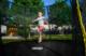 Trampolina ogrodowa G21 ogrodowa SpaceJump z siatką wewnętrzną 10 FT 305 cm czerwona 4