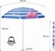 Nils Extreme NC7811 PARASOL PLAŻOWY 180 CM NILS CAMP 2