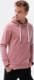 Ombre Bluza męska z kapturem B1147 - różowa S 1