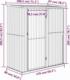 vidaXL vidaXL Szopa ogrodowa na rowery, szara, 180,5x97x209,5 cm, stal 7