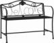 vidaXL vidaXL Ławka ogrodowa dla 2 osób, 104 cm, czarna, stalowa 1