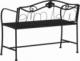 vidaXL vidaXL Ławka ogrodowa dla 2 osób, 104 cm, czarna, stalowa 4