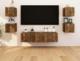 vidaXL vidaXL Wiszące szafki TV, 2 szt., przydymiony dąb, 30,5x30x30 cm 5