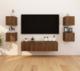 vidaXL vidaXL Wiszące szafki TV, 4 szt., brązowy dąb, 30,5x30x30 cm 4
