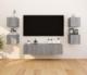 vidaXL vidaXL Wiszące szafki TV, 2 szt., szary dąb sonoma, 30,5x30x30 cm 5