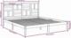 vidaXL Rama łóżka, biała, lite drewno, 200 x 200 cm 6