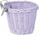 WickerPL Akcesoria rowerowe Kosz na rower dziecięcy w kolorze lawendowym 27x22 H17 cm 2