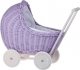 WickerPL LILI WIKLINOWY WÓZEK W KOLORZE Lavendowym Z POŚCIELĄ 55X30 H45 CM 11