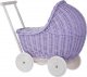 WickerPL LILI WIKLINOWY WÓZEK W KOLORZE Lavendowym Z POŚCIELĄ 55X30 H45 CM 14