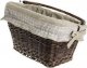 WickerPL Wiklinowy kosz rowerowy z obszyciem 46x34 H23/28  cm 1