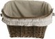 WickerPL Wiklinowy kosz rowerowy z obszyciem 46x34 H23/28  cm 5