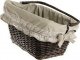 WickerPL Wiklinowy kosz rowerowy z obszyciem 46x34 H23/28 cm 1