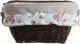 WickerPL Wiklinowy Kosz Rowerowy z Obszyciem 46x34 H23/28 cm 1
