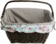WickerPL Wiklinowy Kosz Rowerowy z Obszyciem 46x34 H23/28 cm 2