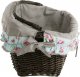 WickerPL Wiklinowy Kosz Rowerowy z Obszyciem 46x34 H23/28 cm 3