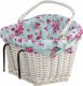 WickerPL Wiklinowy Kosz Rowerowy Wybielany z Obszyciem 46x34 H23/28 cm 3