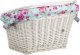 WickerPL Wiklinowy Kosz Rowerowy Wybielany z Obszyciem 46x34 H23/28 cm 4