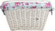 WickerPL Wiklinowy Kosz Rowerowy Wybielany z Obszyciem 46x34 H23/28 cm 5