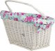 WickerPL Wiklinowy Kosz Rowerowy Wybielany z Obszyciem 46x34 H23/28 cm 6