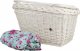 WickerPL Wiklinowy Kosz Rowerowy Wybielany z Obszyciem 46x34 H23/28 cm 7