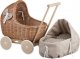 WickerPL Lili Wózek wiklinowy dla lalek z beżowym obszyciem 48x28 H26/47 cm standard 3