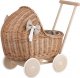 WickerPL Lili Wózek wiklinowy dla lalek z beżowym obszyciem 48x28 H26/47 cm standard 4