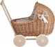 WickerPL Lili Wózek wiklinowy dla lalek z beżowym obszyciem 48x28 H26/47 cm standard 5