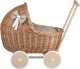 WickerPL Lili Wózek wiklinowy dla lalek z beżowym obszyciem 48x28 H26/47 cm standard 7