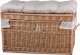 WickerPL Kufer Wiklinowy z Obszyciem skrzynia wiklinowa z wiekiem kosz na zabawki z poduszką 60x39 H39 cm 6