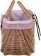 WickerPL WIKLINOWA TORBA NA ROWER KOSZ NA ROWER Z OBSZYCIEM 43X21 H27/35 CM 2