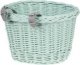 WickerPL akcesoria rowerowe Kosz na rower dziecięcy w kolorze miętowym 27x22 H17 cm 1