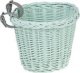 WickerPL akcesoria rowerowe Kosz na rower dziecięcy w kolorze miętowym 27x22 H17 cm 1