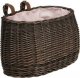 WickerPL AKCESORIA ROWEROWE KOSZ NA ROWER Z PASKAMI SKÓRZANYMI I OBSZYCIEM 35X17 H19 CM 1