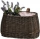 WickerPL AKCESORIA ROWEROWE KOSZ NA ROWER Z PASKAMI SKÓRZANYMI I OBSZYCIEM 35X17 H19 CM 8