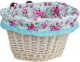WickerPL AKCESORIA ROWEROWE KOSZ NA ROWER Z PASKAMI SKÓRZANYMI I OBSZYCIEM 35X30 H23 CM 6