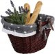 WickerPL WIKLINOWY KOSZ NA ROWER OBSZYTY KOSZ ROWEROWY MONTOWANY NA KIEROWNICY z dwoma skóranymi paskami 42X37 H24 CM 7
