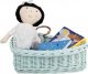 WickerPL DECOR WIKLINOWA TACA W KSZTAŁCIE SERCA W KOLORZE Miętowym Z PODUSZKĄ 38X28 H12 CM 1