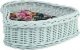 WickerPL DECOR WIKLINOWA TACA W KSZTAŁCIE SERCA W KOLORZE Miętowym Z PODUSZKĄ 38X28 H12 CM 9
