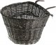 WickerPL Wiklinowy Kosz Rowerowy + Paski Skórzane 42x37 H24 cm 1