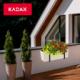Kadax DONICZKA SKRZYNKA BALKONOWA UCHWYTY 19x56cm KREM 7