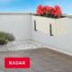 Kadax DONICZKA SKRZYNKA BALKONOWA UCHWYTY 19x56cm KREM 8
