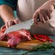 Orion Nóż kuchenny stalowy azjatycki do siekania Santoku 33 cm 1