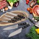 Orion Nóż kuchenny stalowy azjatycki do siekania Santoku 33 cm 3