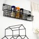 Vilde Półka ścienna na przyprawy metalowa czarna loft 39,5x6,5x14cm 5