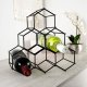 Vilde Stojak na wino metalowy czarny 6 butelek 29,5x14,5x28,5 cm 1