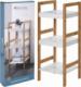 Bathroom Solutions Regał łazienkowy, BAMBUSOWY, 3-poziomowy, półka, szafka bambusowa na kosmetyki, akcesoria 2