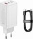 Ładowarka Baseus GaN3 1x USB-A 2x USB-C 1.5 A (BSU3239WHT) 1
