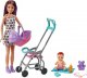 Lalka Barbie Barbie Opiekunka Skipper Wózek + bobas Zestaw GXT34 5
